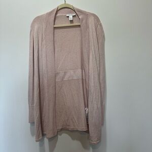 White House Black Market Dusty Pink Open-Front Cardigan | Good Used Condition